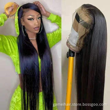 150% 180% Density HD  Lace front Human Hair Wigs For Black Women Wholesale Brazilian Virgin Hair Transparent Lace Front Wig